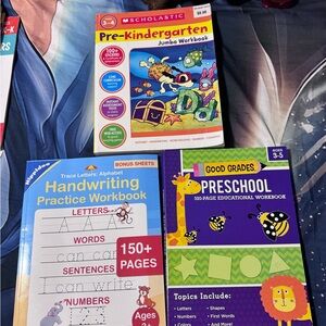 Scholastic Pre-Kindergarten Jumbo Workbook - Red, Blue, Yellow